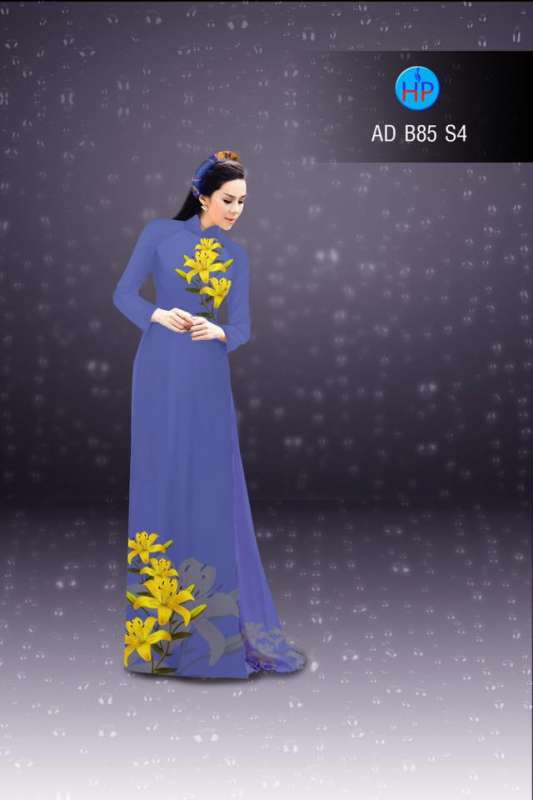 Vải áo dài hoa Ly