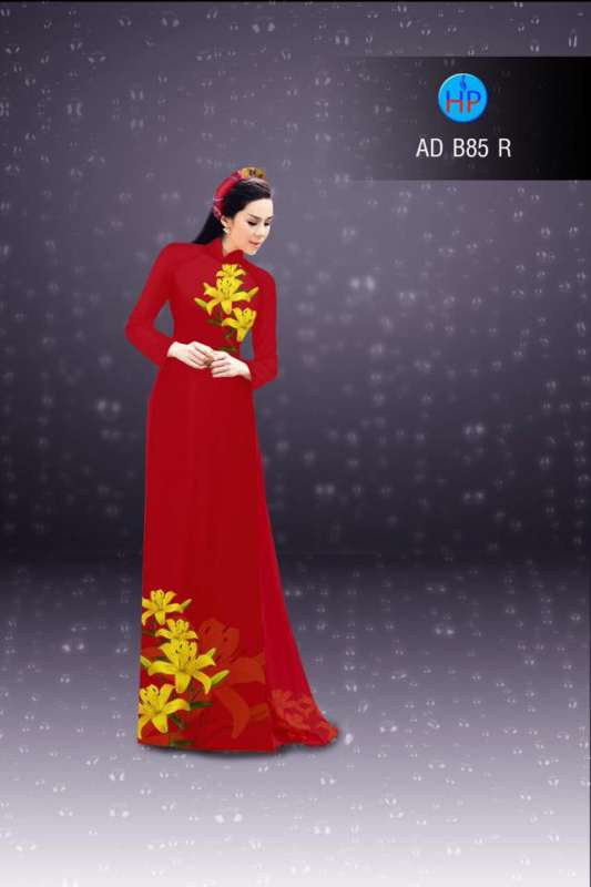 Vải áo dài hoa Ly