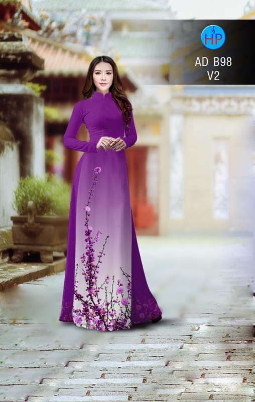 Vải áo dài cành hoa nhỏ Vải áo dài cành hoa nhỏ