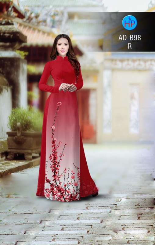 Vải áo dài cành hoa nhỏ Vải áo dài cành hoa nhỏ