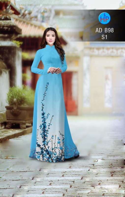 Vải áo dài cành hoa nhỏ Vải áo dài cành hoa nhỏ