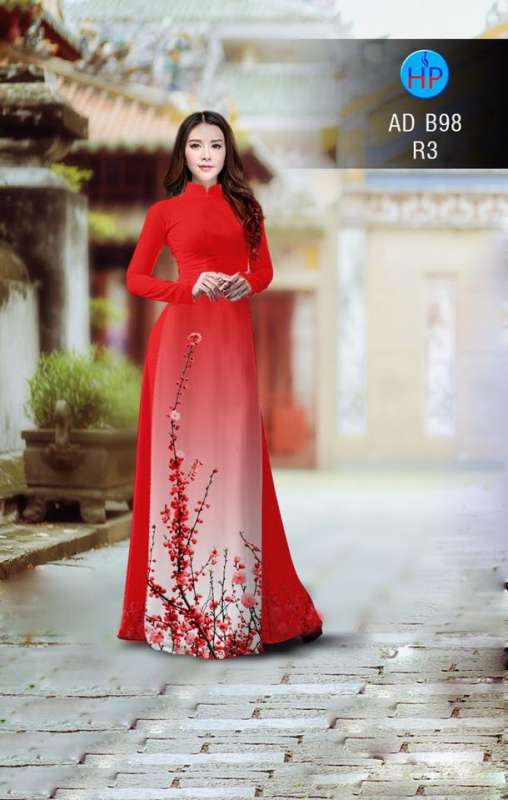 Vải áo dài cành hoa nhỏ Vải áo dài cành hoa nhỏ