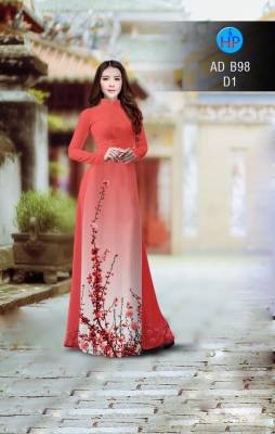 Vải áo dài cành hoa nhỏ-DT 2828