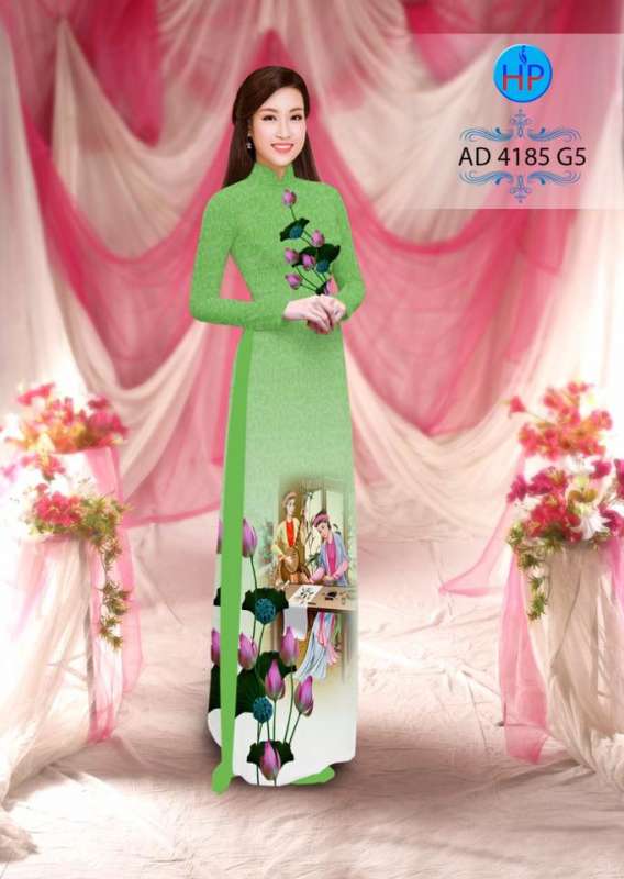 Vải áo dài hoa Sen