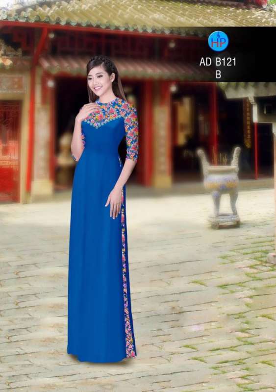 Vải áo dài hoa đều tay áo Vải áo dài hoa đều tay áo