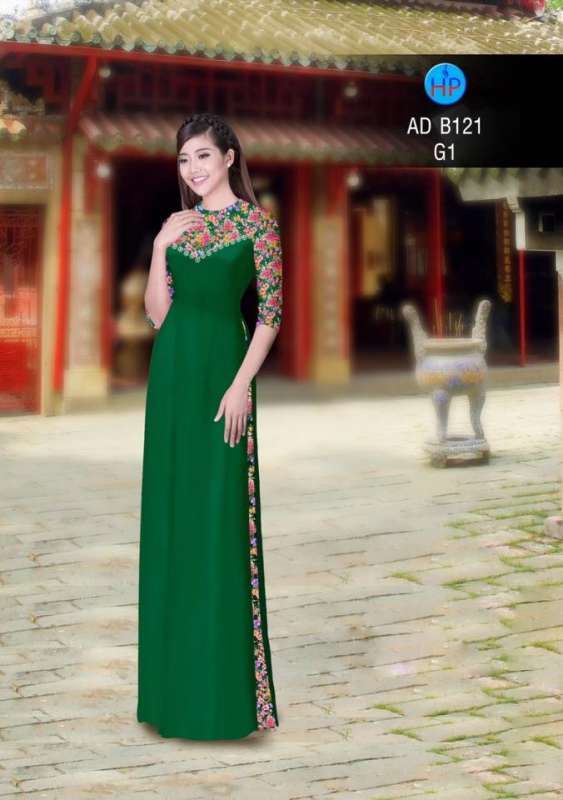 Vải áo dài hoa đều tay áo Vải áo dài hoa đều tay áo