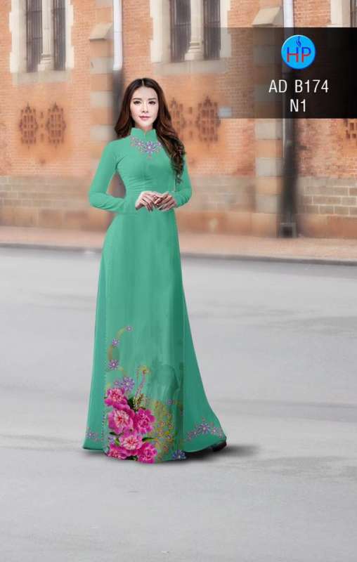 Vải áo dài chim Công
