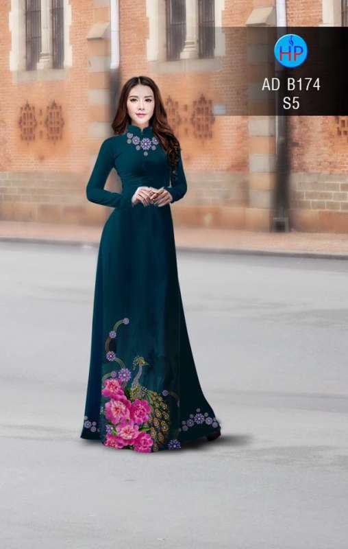 Vải áo dài chim Công