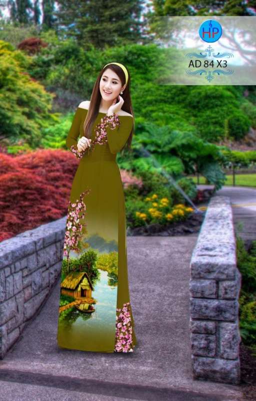 Vải áo dài phong cảnh