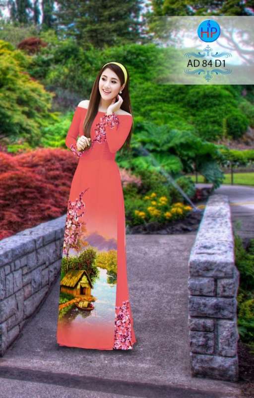 Vải áo dài phong cảnh