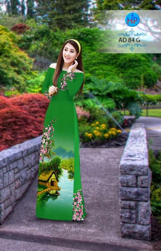 Vải áo dài phong cảnh