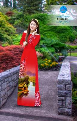 Vải áo dài phong cảnh-DT 2838