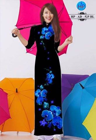 Vải áo dài Lụa hoa 3D