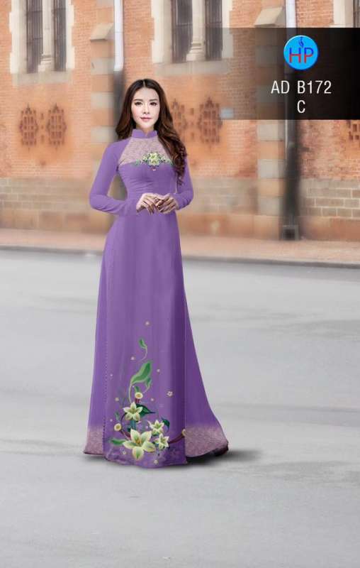 Vải áo dài hoa trên dưới Vải áo dài hoa trên dưới
