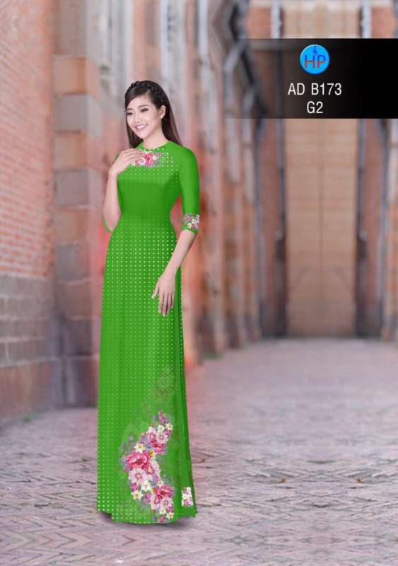 Vải áo dài hoa nhỏ trên dưới