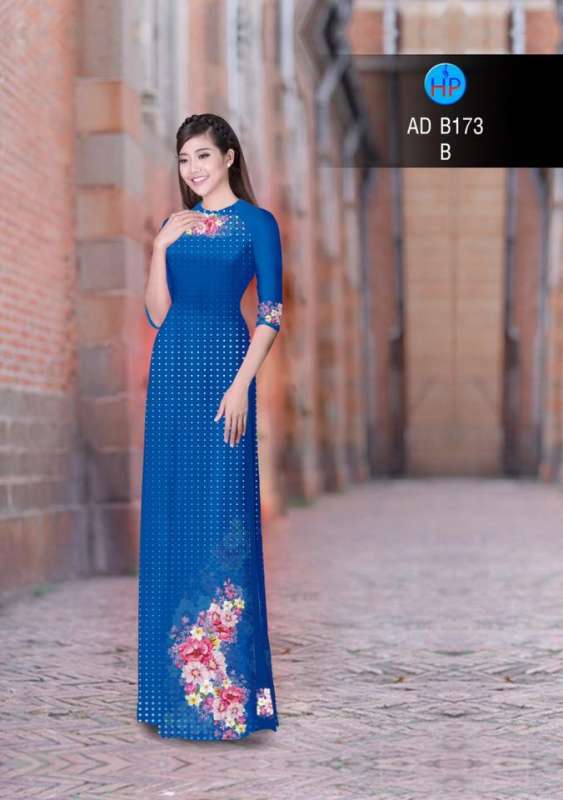 Vải áo dài hoa nhỏ trên dưới