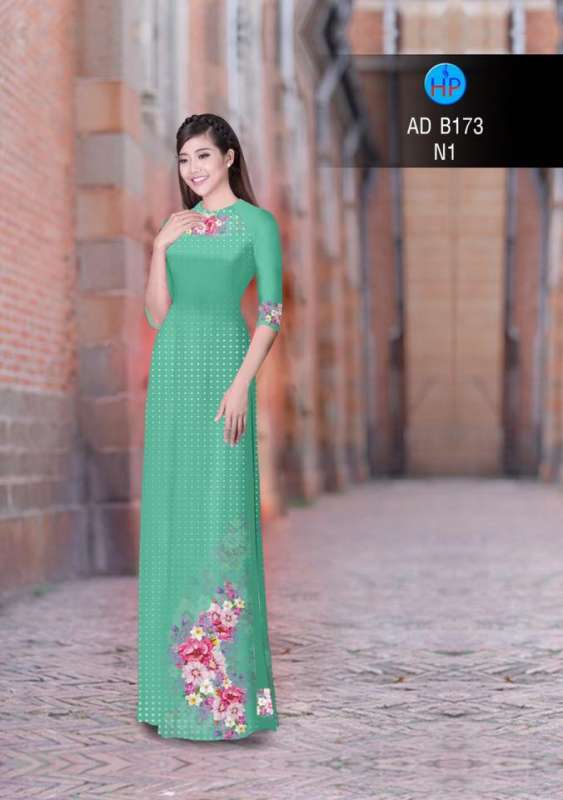 Vải áo dài hoa nhỏ trên dưới