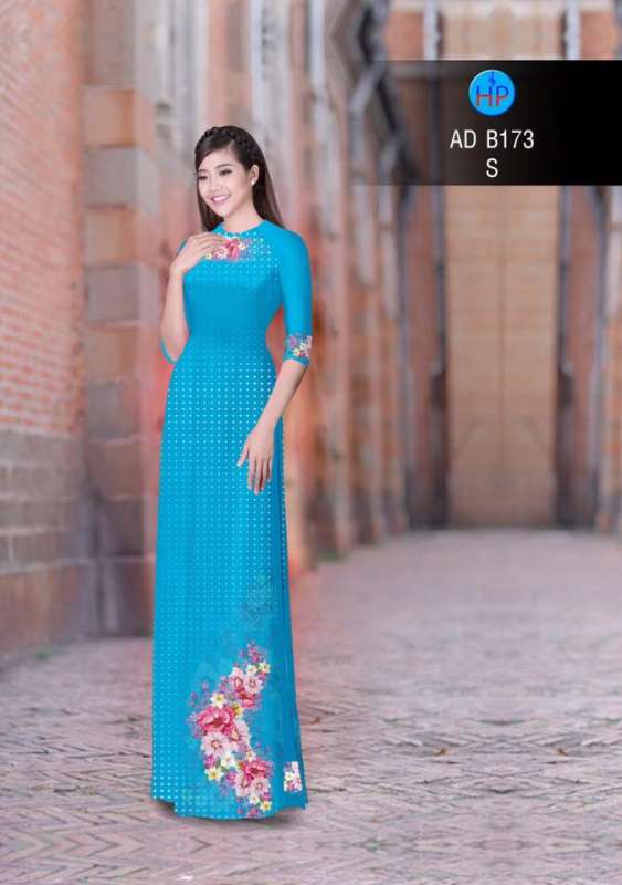 Vải áo dài hoa nhỏ trên dưới