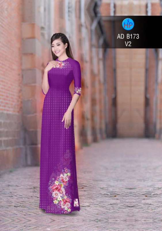 Vải áo dài hoa nhỏ trên dưới