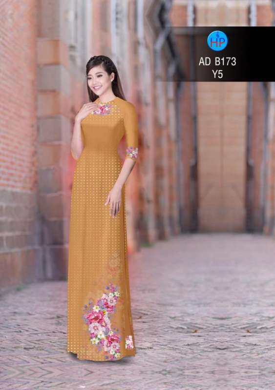 Vải áo dài hoa nhỏ trên dưới