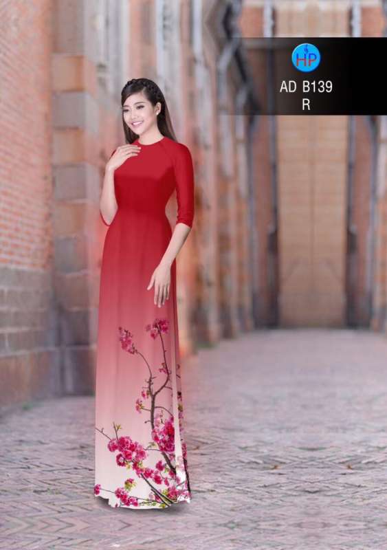 Vải áo dài cành hoa