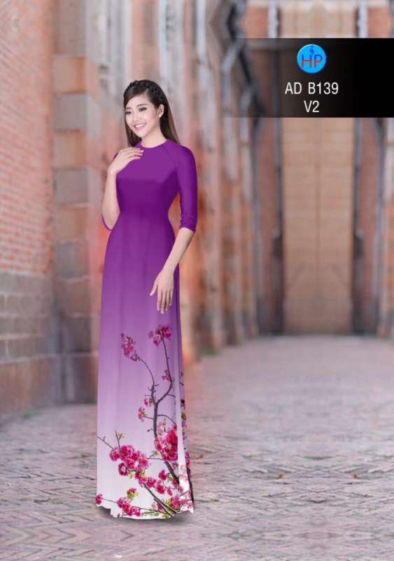Vải áo dài cành hoa