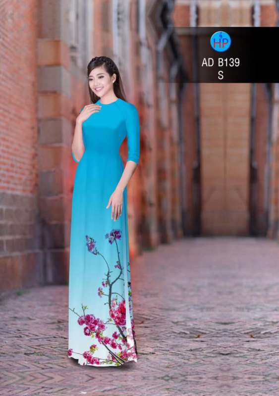Vải áo dài cành hoa