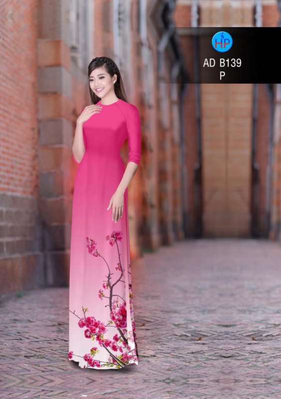 Vải áo dài cành hoa