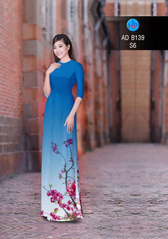Vải áo dài cành hoa