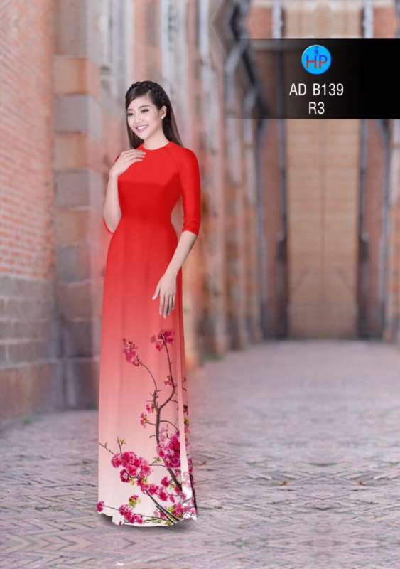 Vải áo dài cành hoa