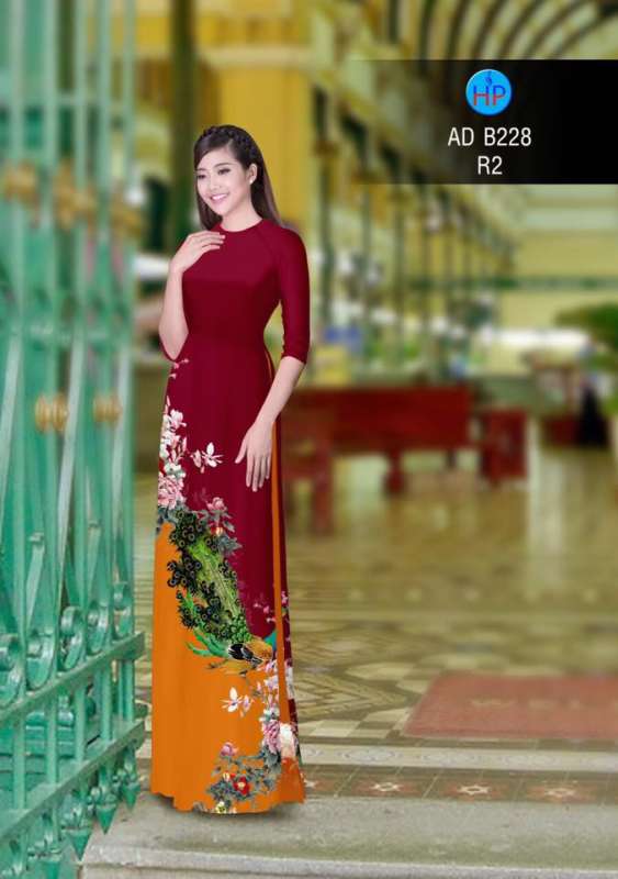 Vải áo dài chim Công