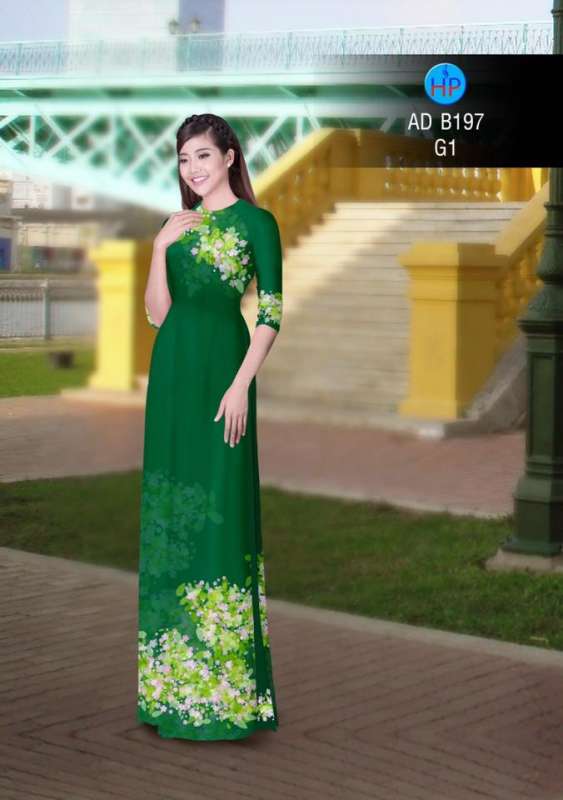 Vải áo dài hoa nhỏ