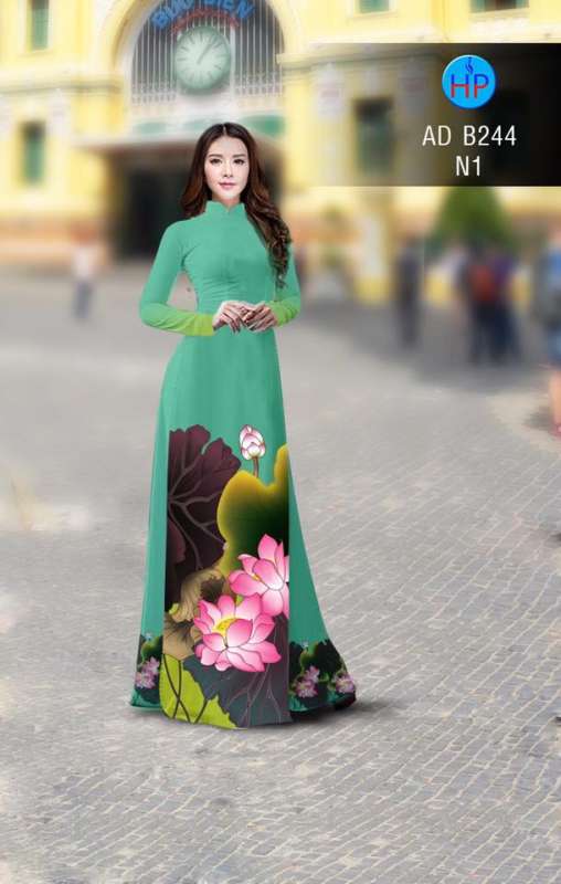 Vải áo dài hoa Sen