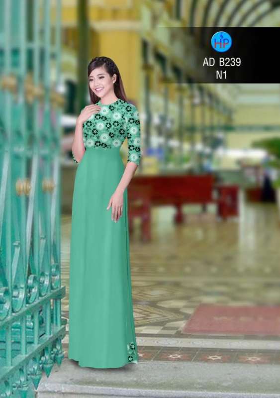 Vải áo dài hoa nhỏ thân trên
