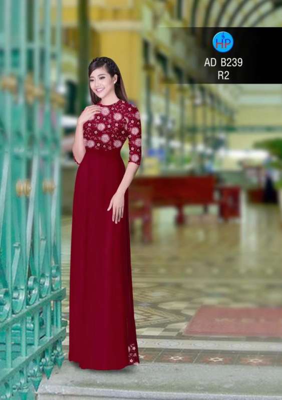 Vải áo dài hoa nhỏ thân trên