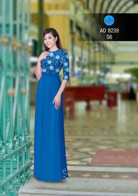 Vải áo dài hoa nhỏ thân trên