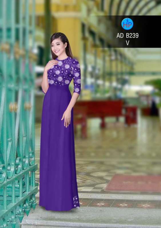 Vải áo dài hoa nhỏ thân trên