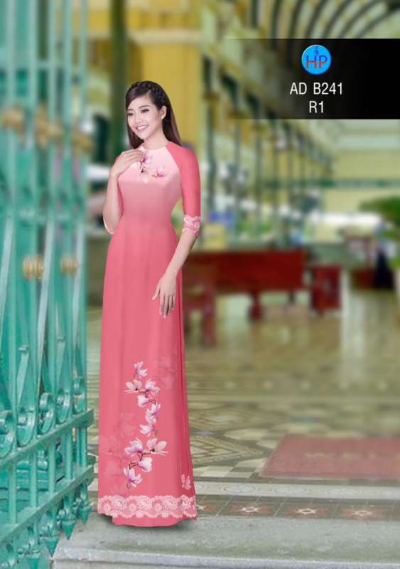 Vải áo dài hoa mờ