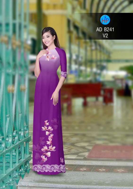 Vải áo dài hoa mờ