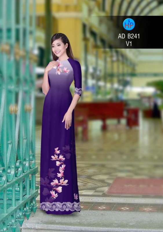 Vải áo dài hoa mờ