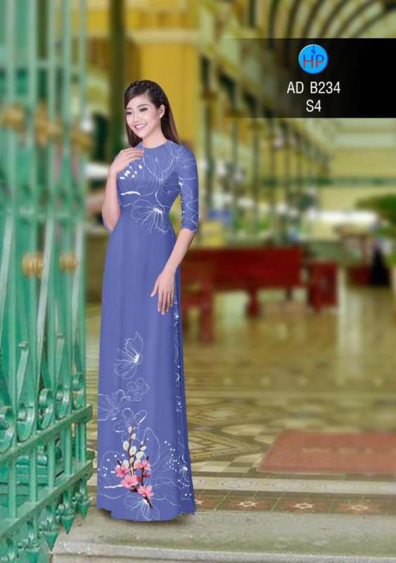 Vải áo dài hoa mờ