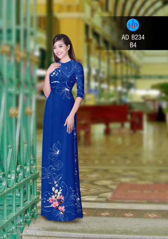 Vải áo dài hoa mờ