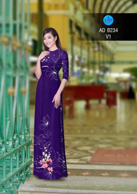 Vải áo dài hoa mờ