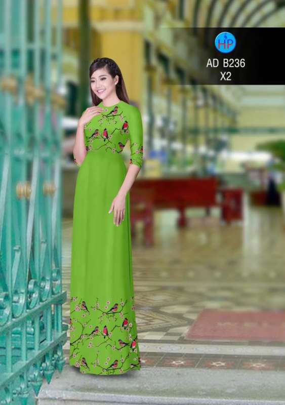 Vải áo dài chim cảnh