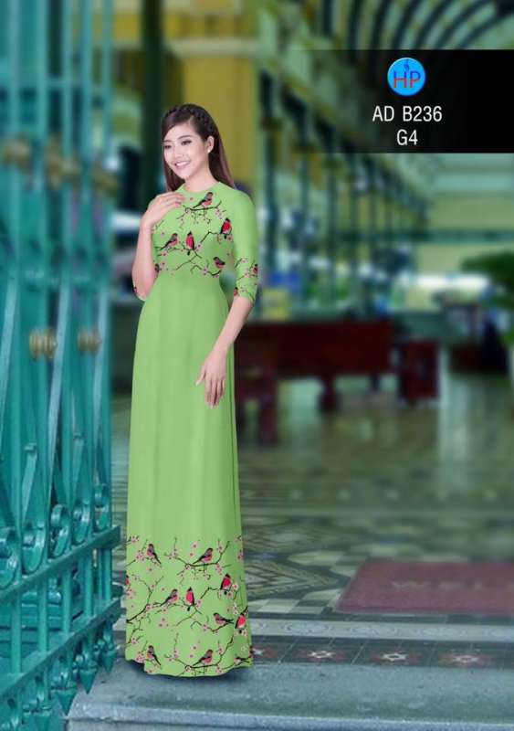 Vải áo dài chim cảnh