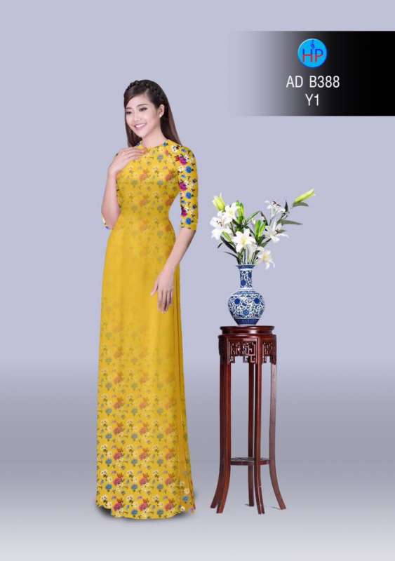 Vải áo dài hoa nhí Vải áo dài hoa nhí