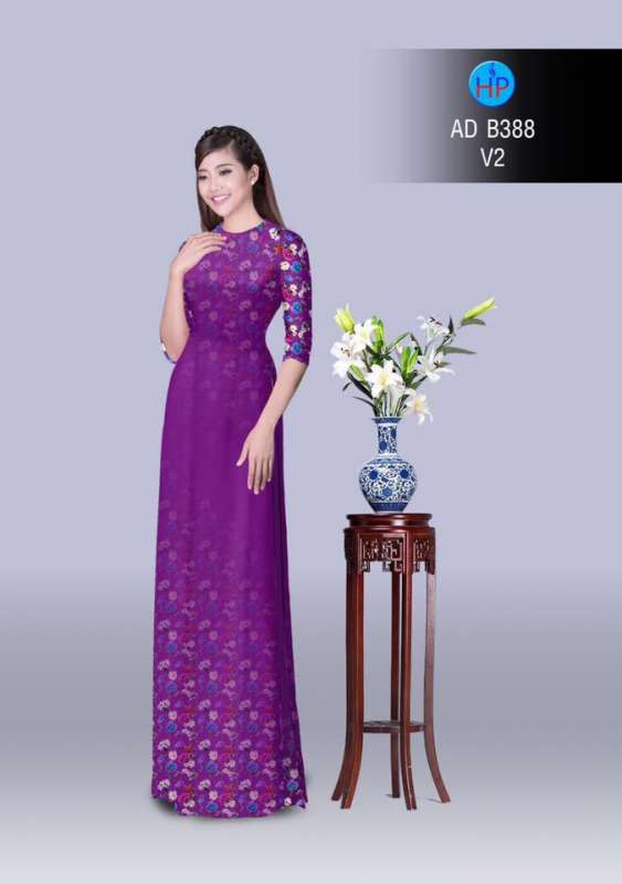 Vải áo dài hoa nhí Vải áo dài hoa nhí
