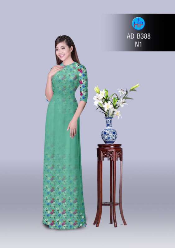 Vải áo dài hoa nhí Vải áo dài hoa nhí