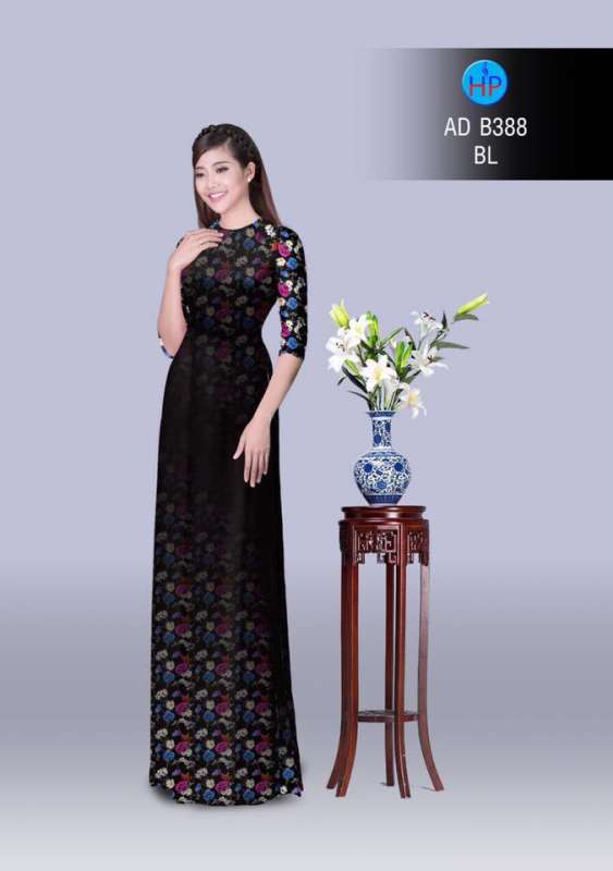 Vải áo dài hoa nhí Vải áo dài hoa nhí