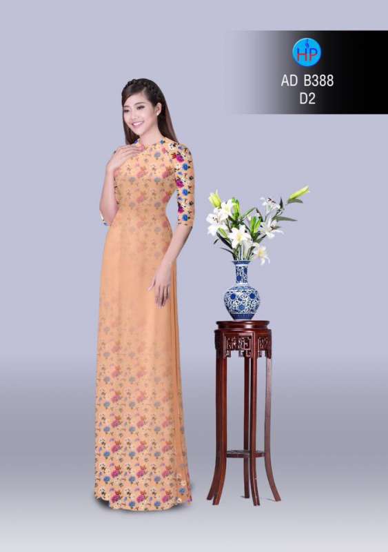 Vải áo dài hoa nhí Vải áo dài hoa nhí
